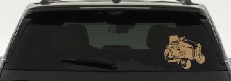 Lawn Mower Lawn Care Landscaping  Business Window Lettering Sign Car or Truck Window Decal Sticker (Light Brown)
