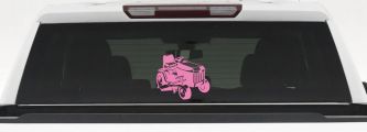 Lawn Mower Lawn Care Landscaping  Business Window Lettering Sign Car or Truck Window Decal Sticker (Pink)