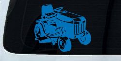 Lawn Mower Lawn Care Landscaping  Business Window Lettering Sign Car or Truck Window Decal Sticker (Sky Blue)