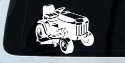 Lawn Mower Lawn Care Landscaping  Business Window Lettering Sign Car or Truck Window Decal Sticker (White)