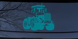 Logging Skidder Business Car or Truck Window Vinyl Decal Sticker (Turquoise Blue)