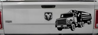 Logging Truck Business Car or Truck Window Decal Sticker (Black)