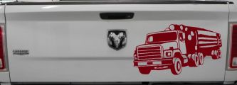 Logging Truck Business Car or Truck Window Decal Sticker (Burgundy)