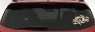Logging Truck Business Car or Truck Window Decal Sticker (Desert Sand)