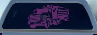 Logging Truck Business Car or Truck Window Vinyl Decal Sticker (Violet)