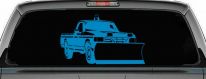 Snow Plow Truck Business Window Lettering Sign Car or Truck Window Decal Sticker (Blue)