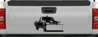 Snow Plow Truck Business Window Lettering Sign Car or Truck Window Decal Sticker (Matte Black)