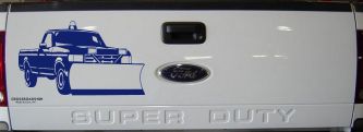 Snow Plow Truck Business Window Lettering Sign Car or Truck Window Decal Sticker (Navy)