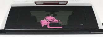 Snow Plow Truck Business Window Lettering Sign Car or Truck Window Decal Sticker (Pink)