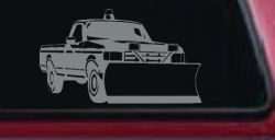 Snow Plow Truck Business Window Lettering Sign Car or Truck Window Decal Sticker (Telegrey)
