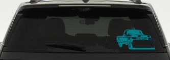 Snow Plow Truck Business Window Lettering Sign Car or Truck Window Decal Sticker (Turquoise Blue)