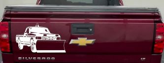 Snow Plow Truck Business Window Lettering Sign Car or Truck Window Decal Sticker (White)