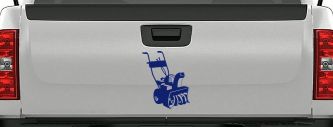 Snow Blower Business Window Lettering Sign Car or Truck Window Vinyl Decal Sticker (Navy)