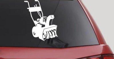 Snow Blower Business Window Lettering Sign Car or Truck Window Vinyl Decal Sticker