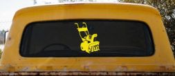 Snow Blower Business Window Lettering Sign Car or Truck Window Decal Sticker (Yellow)