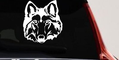 Wolf Head Car or Truck Window Vinyl Decal Sticker