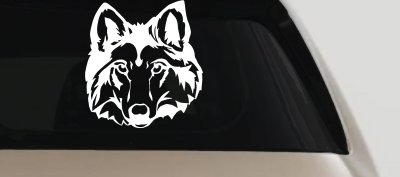 Wolf Head Car or Truck Window Vinyl Decal Sticker