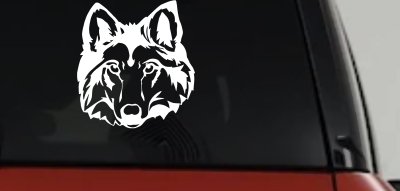 Wolf Head Car or Truck Window Vinyl Decal Sticker