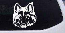 Wolf Head Car or Truck Window Decal Sticker