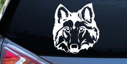 Wolf Head Car or Truck Window Decal Sticker