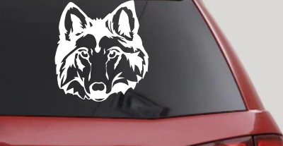 Wolf Head Car or Truck Window Vinyl Decal Sticker
