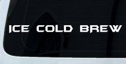 Ice Cold Brew Store Window Lettering Business Car or Truck Window Decal Sticker