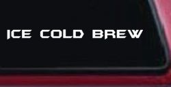 Ice Cold Brew Store Window Lettering Business Car or Truck Window Decal Sticker