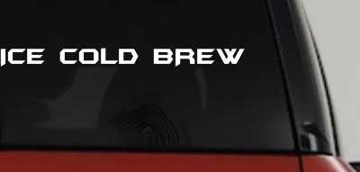 Ice Cold Brew Store Window Lettering Business Car or Truck Window Vinyl Decal Sticker