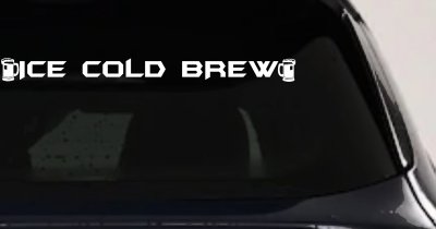 Ice Cold Brew With Beer Mugs Business Window Lettering Sign Car or Truck Window Vinyl Decal Sticker