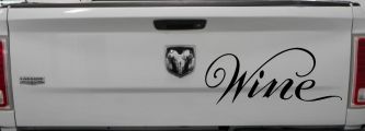 Wine Restaurant Bar Store Window Lettering Business Car or Truck Window Decal Sticker (Black)