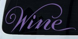 Wine Restaurant Bar Store Window Lettering Business Car or Truck Window Decal Sticker (Purple)