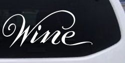 Wine Restaurant Bar Store Window Lettering Business Car or Truck Window Decal Sticker