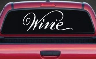 Wine Restaurant Bar Store Window Lettering Business Car or Truck Window Decal Sticker