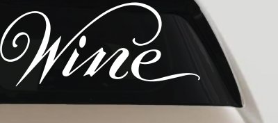 Wine Restaurant Bar Store Window Lettering Business Car or Truck Window Vinyl Decal Sticker