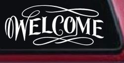 Welcome Swirls Store Window Lettering Business Car or Truck Window Decal Sticker