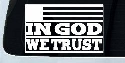 In God We Trust American US Flag Christian Car or Truck Window Decal Sticker