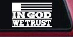 In God We Trust American US Flag Christian Car or Truck Window Decal Sticker