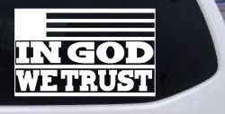 In God We Trust American US Flag Christian Car or Truck Window Decal Sticker