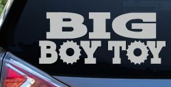 Big Boy Toy Off Road Car or Truck Window Decal Sticker (Light Gray)