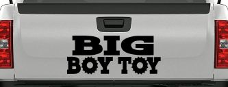 Big Boy Toy Off Road Car or Truck Window Vinyl Decal Sticker (Matte Black)