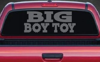 Big Boy Toy Off Road Car or Truck Window Decal Sticker (Silver)