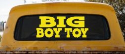 Big Boy Toy Off Road Car or Truck Window Decal Sticker (Yellow)