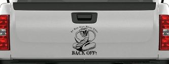 If You Can Read This Back Off Cobra Car or Truck Window Decal Sticker (Black)