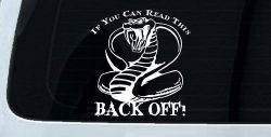 If You Can Read This Back Off Cobra Car or Truck Window Decal Sticker