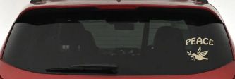 Peace Dove Christian Car or Truck Window Decal Sticker (Desert Sand)