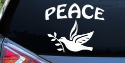 Peace Dove Christian Car or Truck Window Decal Sticker
