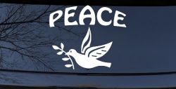 Peace Dove Christian Car or Truck Window Decal Sticker
