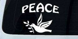 Peace Dove Christian Car or Truck Window Decal Sticker