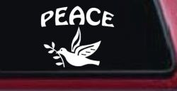 Peace Dove Christian Car or Truck Window Decal Sticker