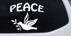 Peace Dove Christian Car or Truck Window Decal Sticker